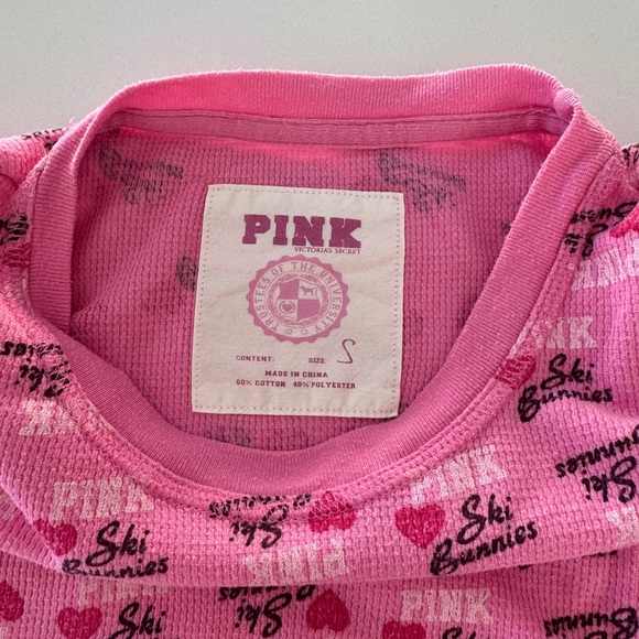 2007 RARE Victoria's Secret PINK ski bunny matching lounge/pajama set -size XS/S - Picture 6 of 11